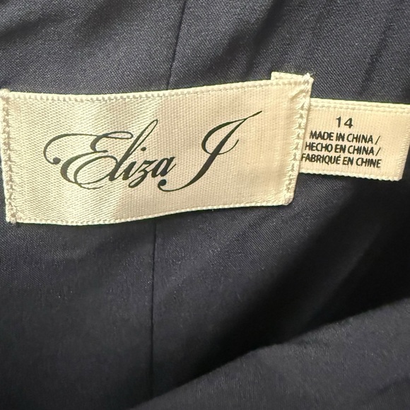 Eliza J Navy One-Shoulder Jumpsuit - Picture 6 of 7